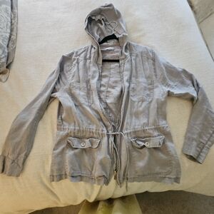 Women's Gray Hooded Jacket